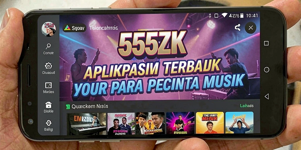 Tampilan gameplay 555ZK yang menarik saat bermain musik.