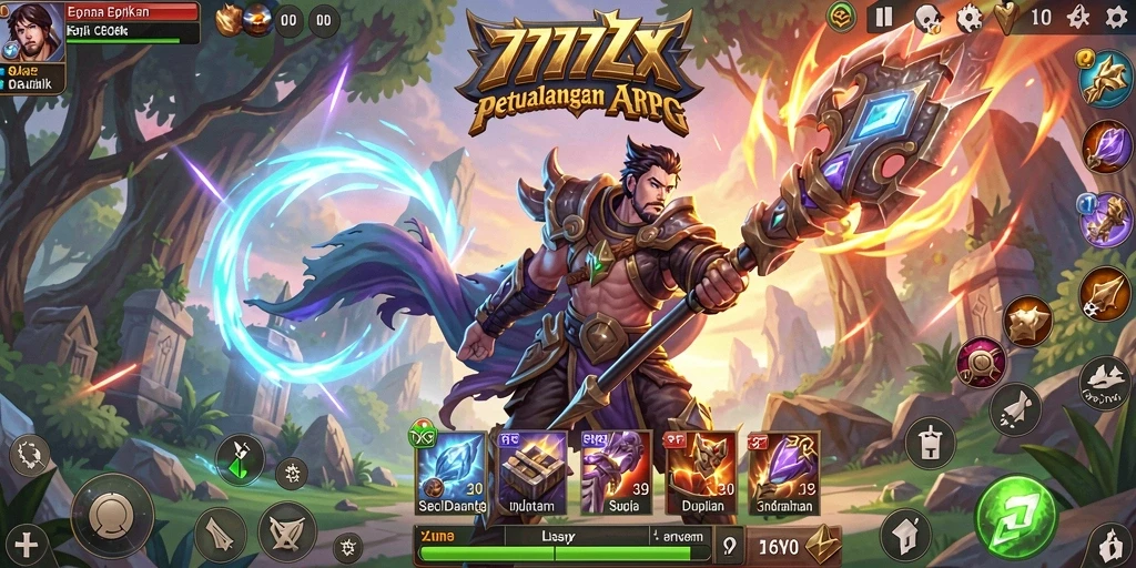 Gameplay penuh aksi dan eksplorasi dalam 777ZX.