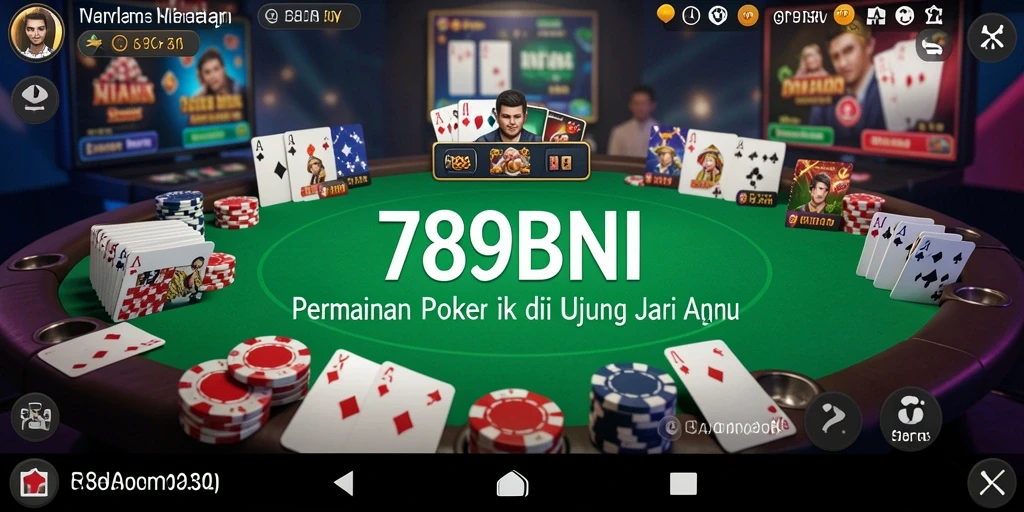 Tampilan atraktif dari gameplay Poker 789BNI yang menegangkan.