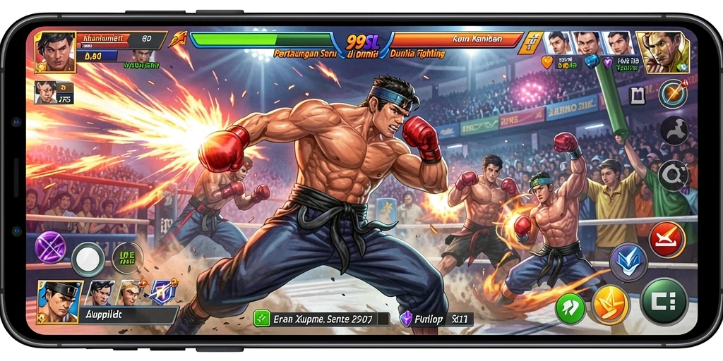 Screenshot gameplay 99SL menampilkan pertarungan seru dan aksi intens.