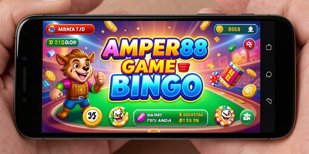 Tampilan gameplay Bingo yang seru dan interaktif dari AMPER88.