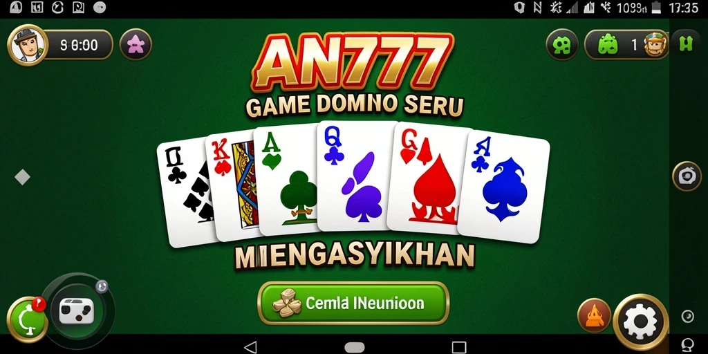 Tampilan gameplay AN777 yang seru dan interaktif saat bermain Domino.