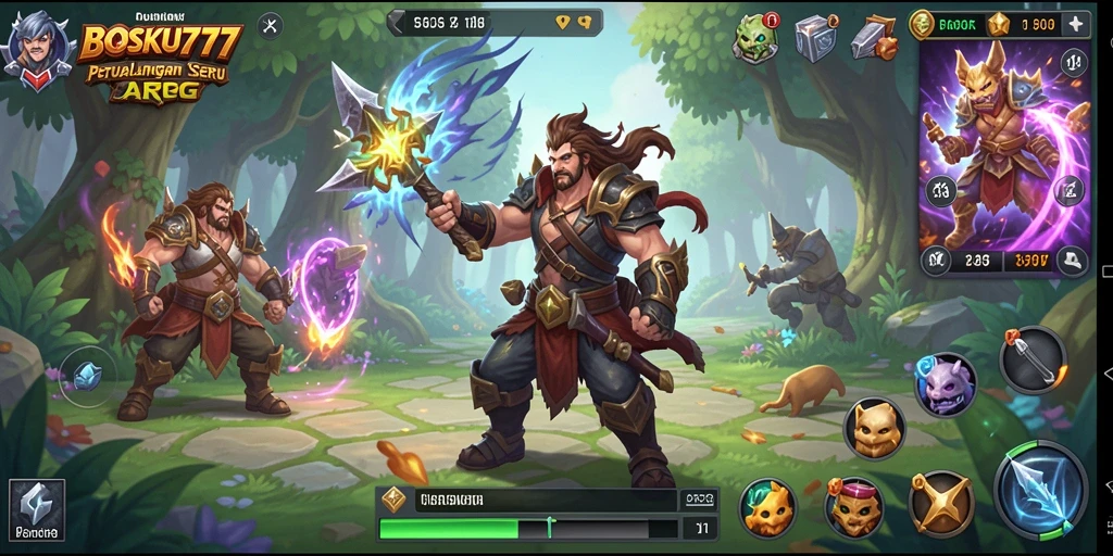 Tampilan seru gameplay ARPG di BOSKU777.