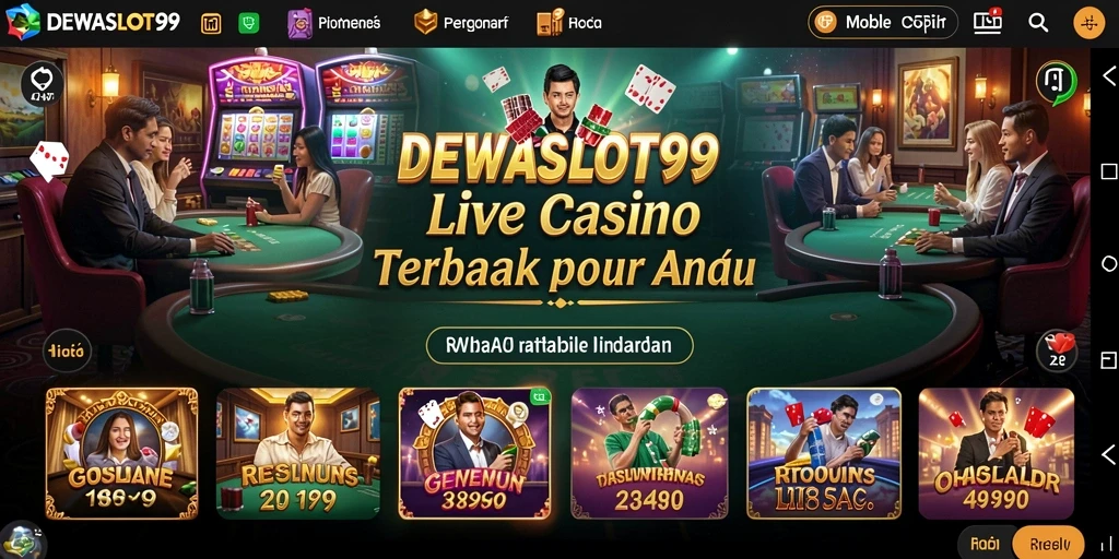 Screenshot gameplay menunjukkan interaksi langsung dengan dealer di DEWASLOT99.