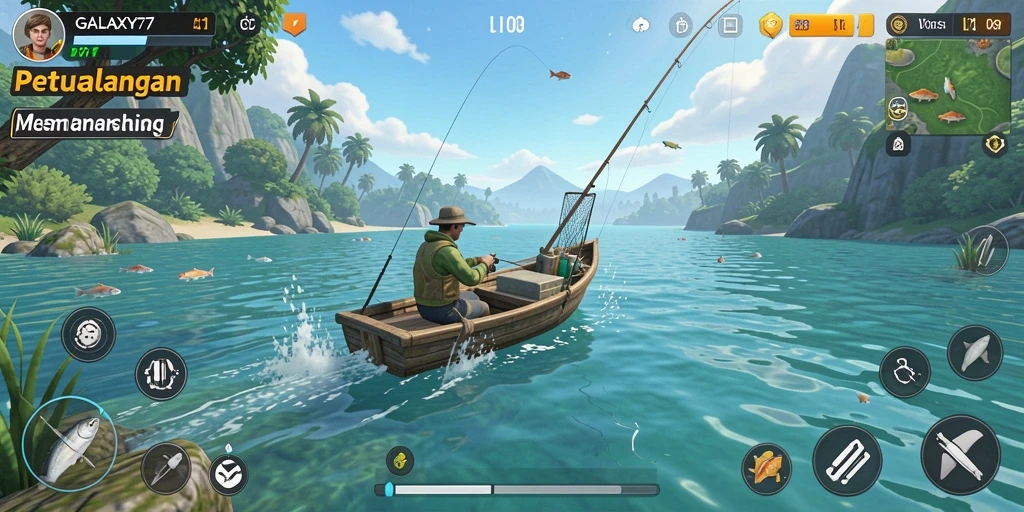 Tangkapan ikan besar dalam gameplay GALAXY77 yang menegangkan.