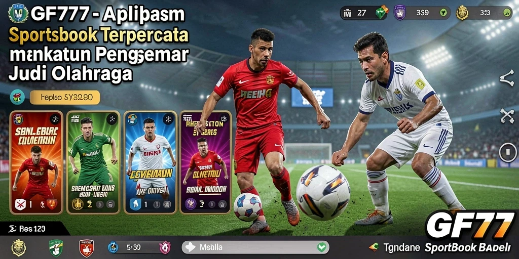 Screenshot utama GF777 menampilkan grafik menarik dari taruhan olahraga.
