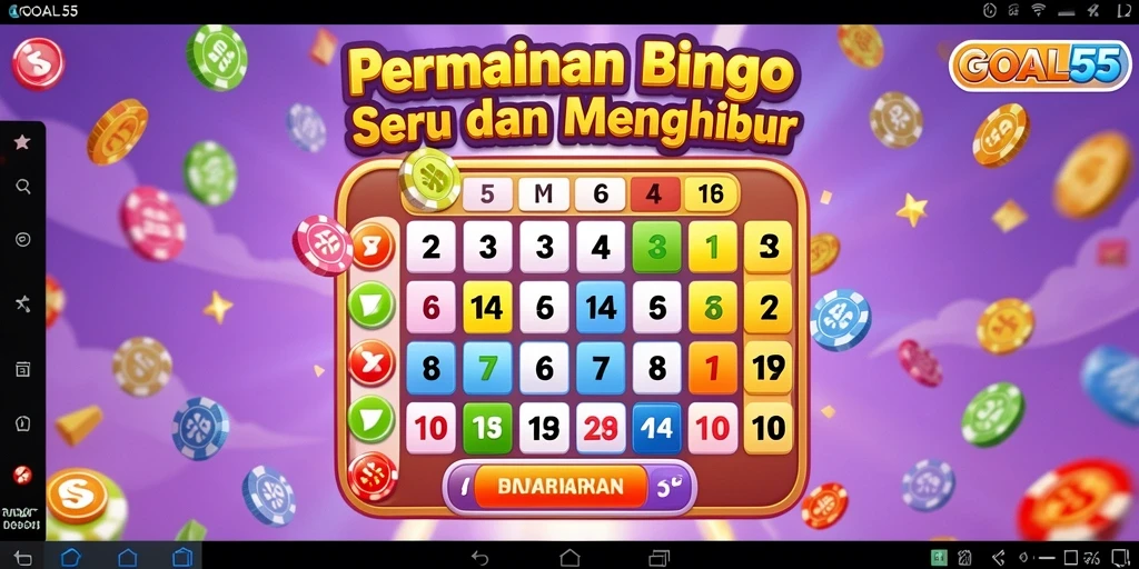 Tampilan gameplay Bingo yang seru dan interaktif di GOAL55.