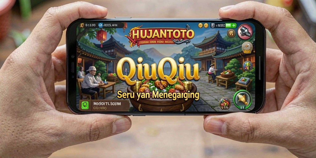 Screenshot gameplay seru dari HUJANTOTO yang menampilkan aksi QiuQiu.
