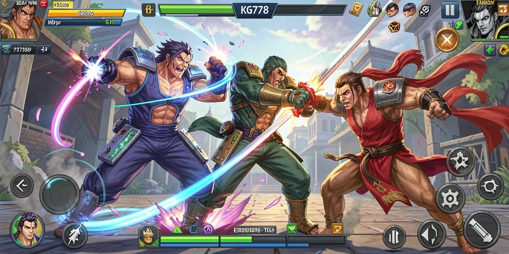 Gameplay KG778 yang penuh aksi dalam pertarungan seru.