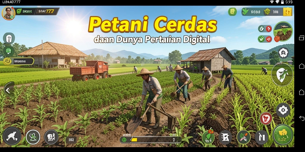 Screenshot LENGKAP777 menunjukkan aktivitas bertani yang menyenangkan.