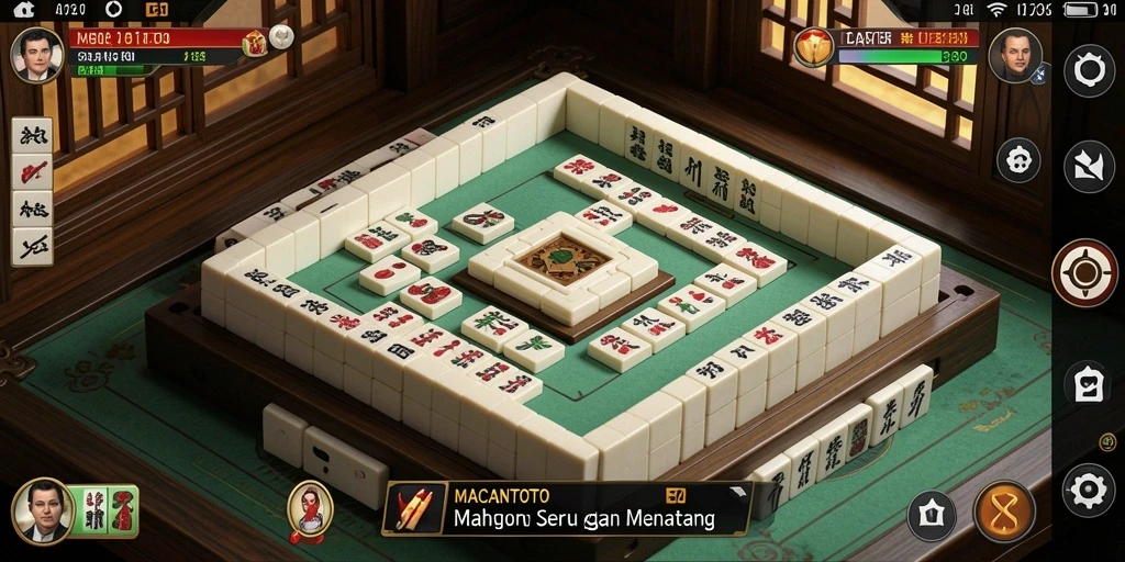Screenshot utama MACANTOTO menampilkan gameplay Mahjong yang menarik.