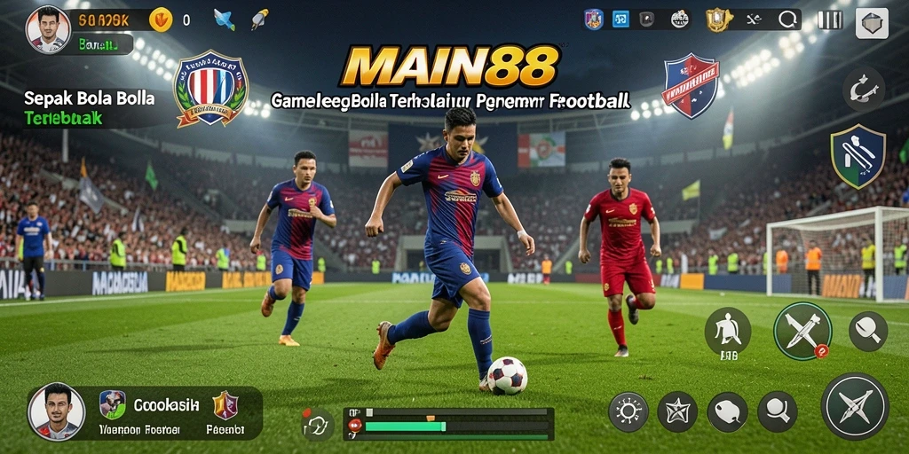 Tampilan gameplay menarik dari MAIN88 saat pertandingan sepak bola.