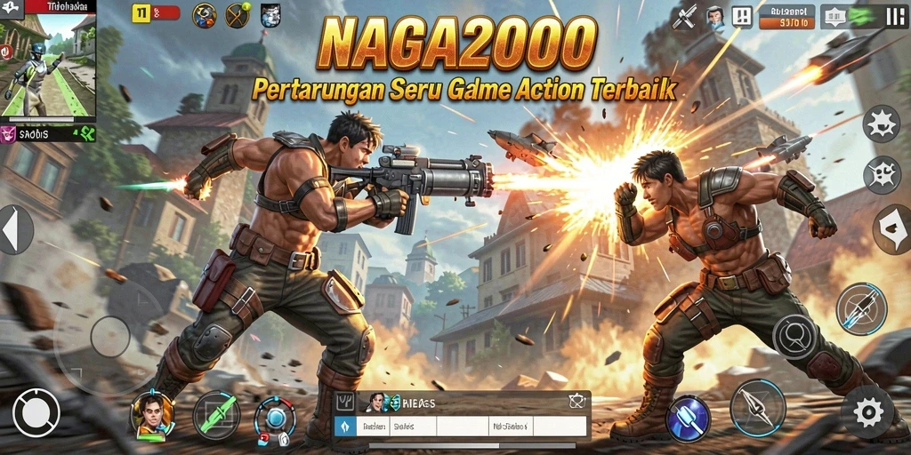 Tangkapan layar NAGA2000 menampilkan aksi seru dalam gameplay yang dinamis.