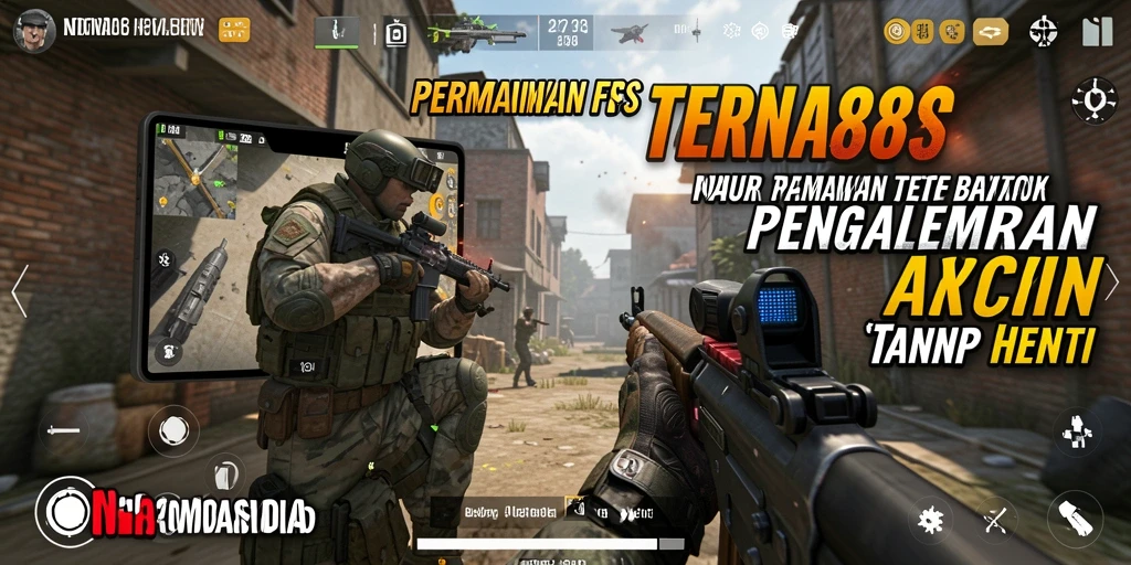 Screenshot gameplay NONA88 yang menunjukkan aksi tembak-menembak yang intens.