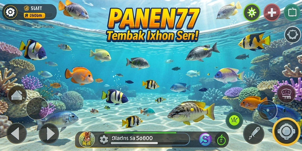 Tangkapan layar dari gameplay seru Tembak Ikan di PANEN77.