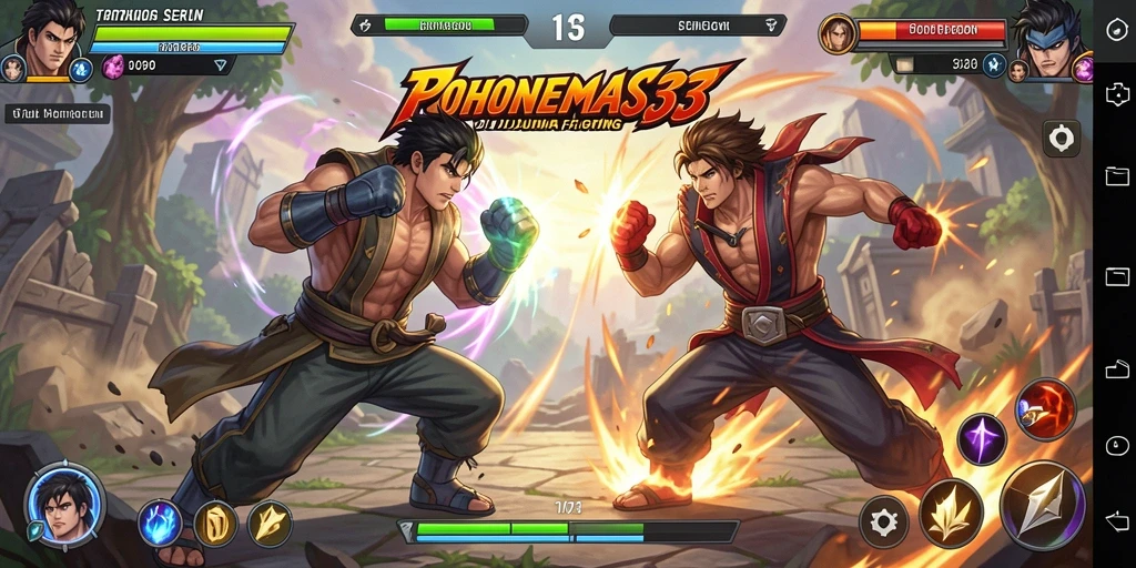 Tampilan gameplay seru dan mendebarkan dari POHONEMAS33.
