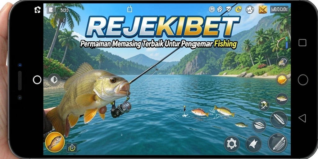 Screenshot gameplay REJEKIBET dengan suasana memancing yang menawan.