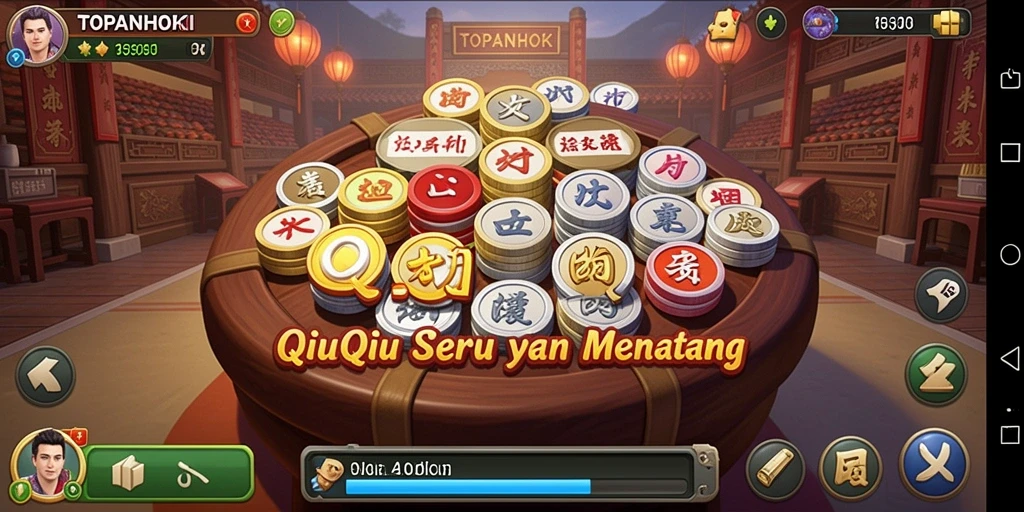 Screenshots gameplay QiuQiu TOPANHOKI yang seru dan menantang.