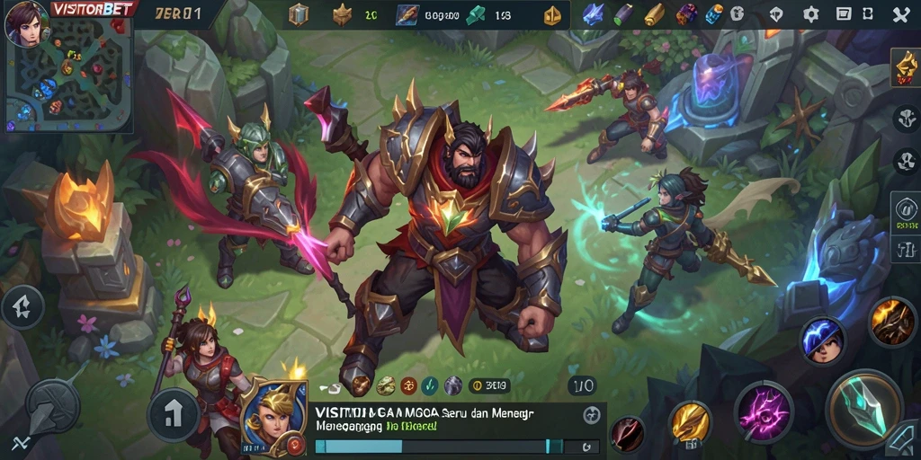 Tampilan gameplay seru dalam VISITORBET dengan karakter yang menarik.