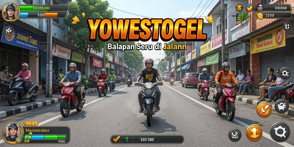 Gameplay seru YOWESTOGEL dalam balapan penuh tantangan.